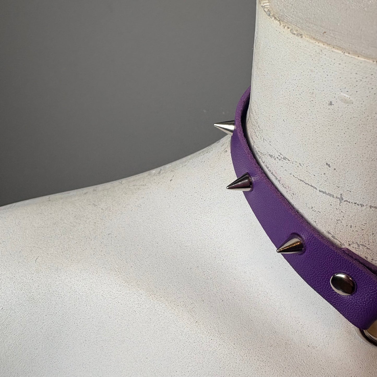 Chocker viola con cerchio e ciondolo