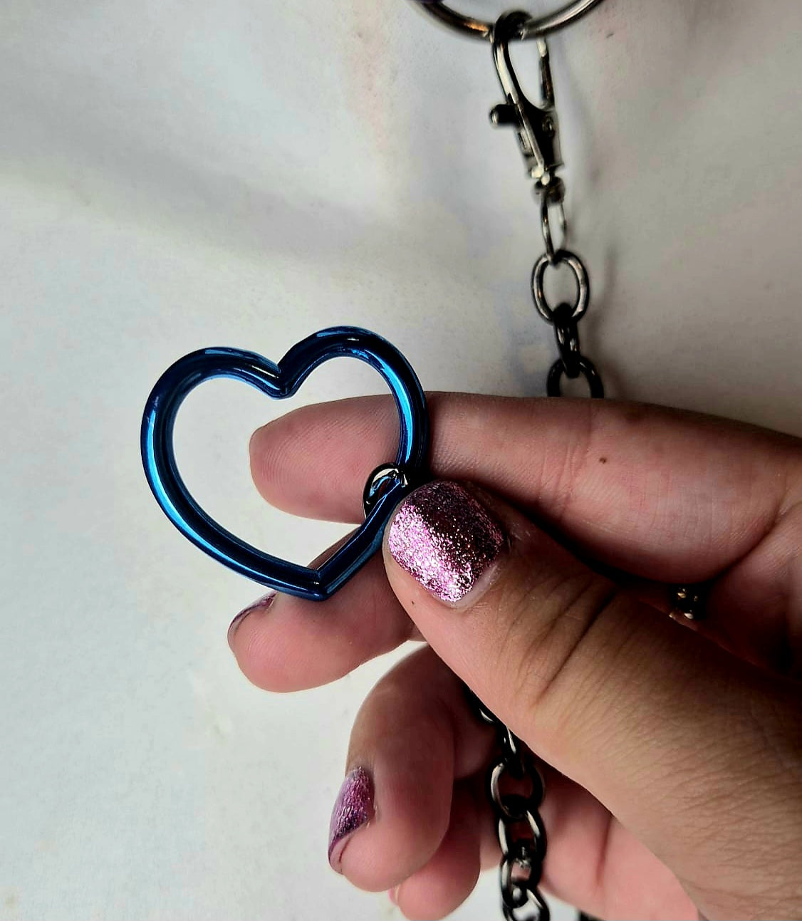 Guinzaglio con cuore blu