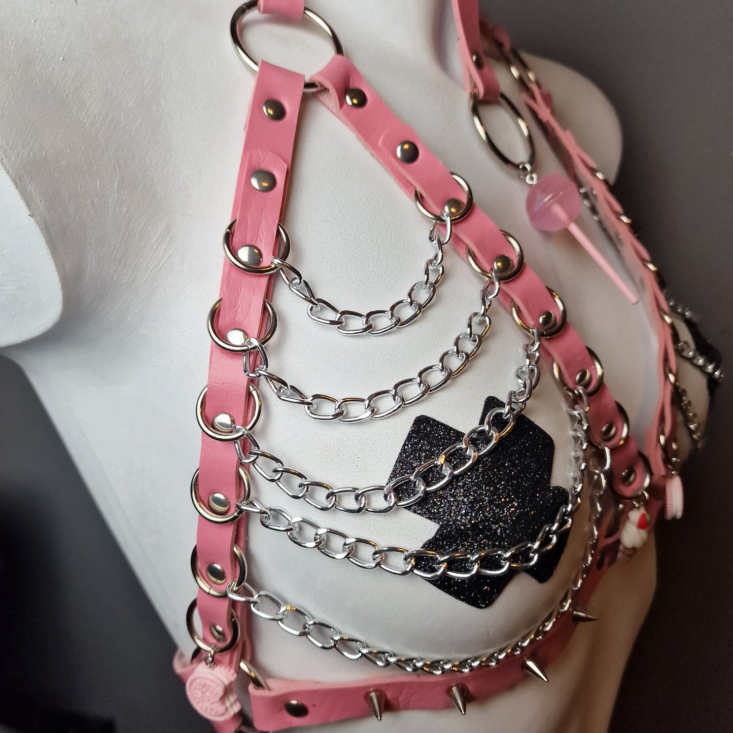 Harness rosa kawaii