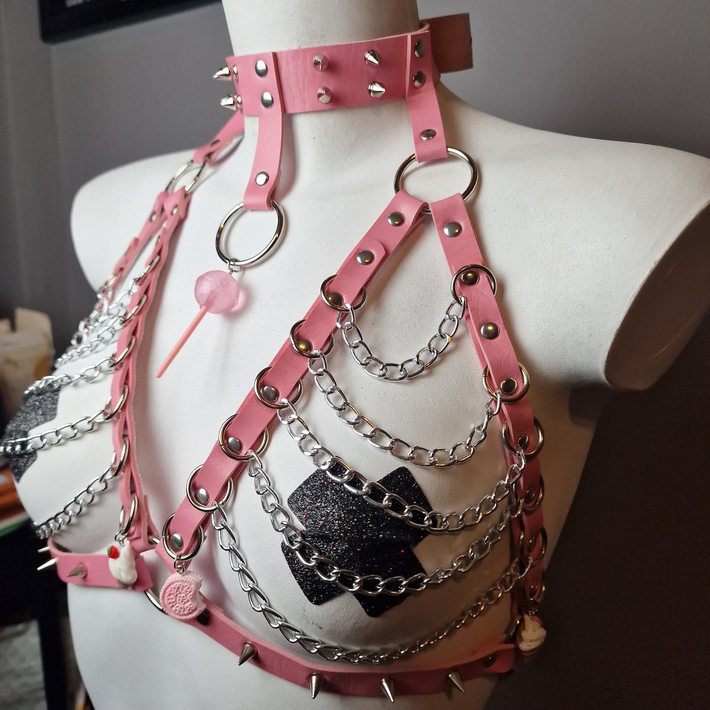 Harness rosa kawaii