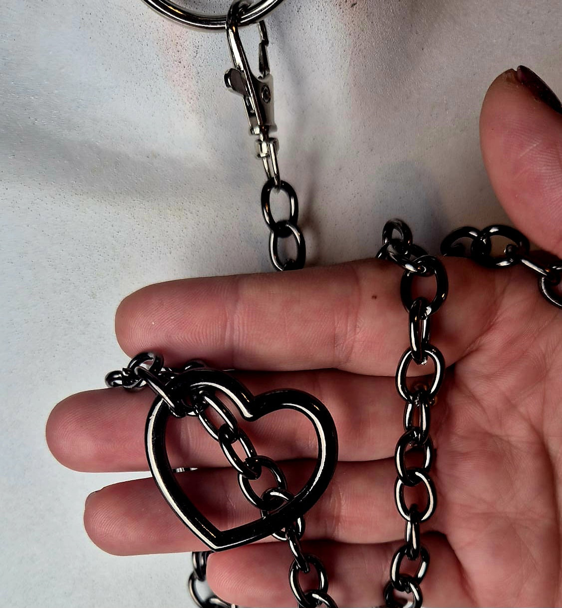 Guinzaglio con cuore nero