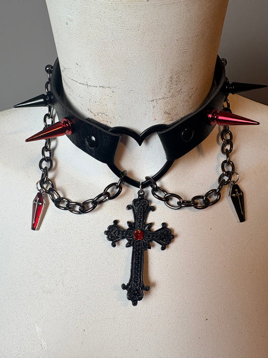 Chocker total black con catene