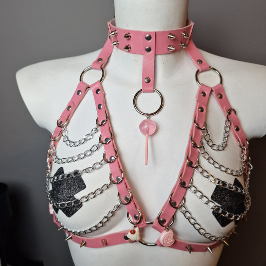 Harness rosa kawaii