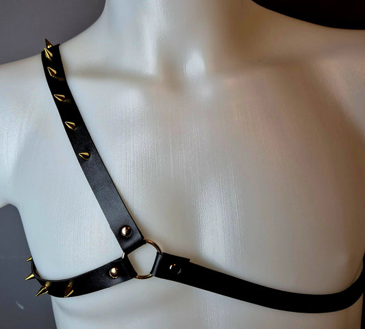 Harness da spalla con borchie oro piccole