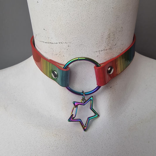 Chocker arcobaleno con stella