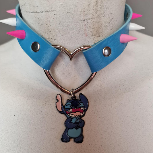 Chocker con Stitch azzurro