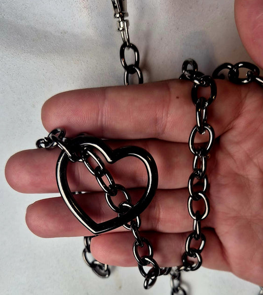 Guinzaglio con cuore nero