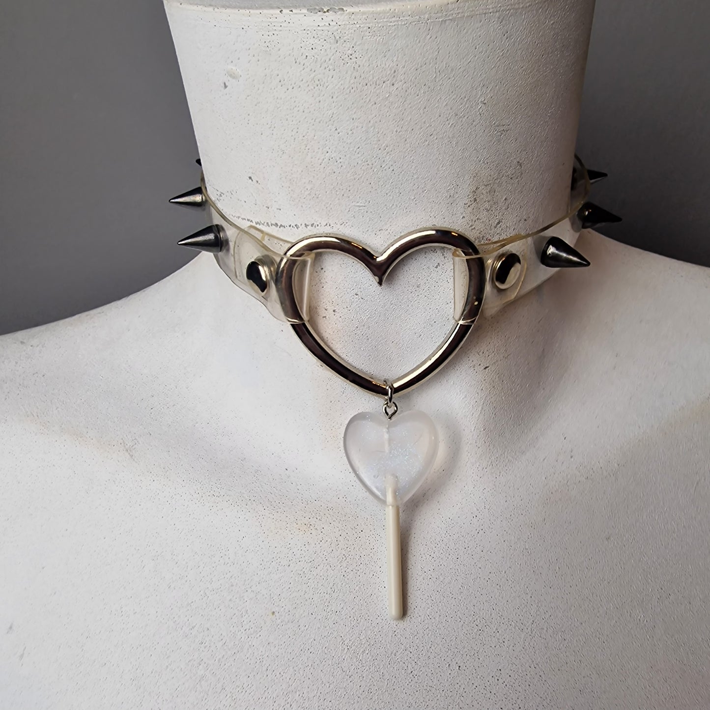 Chocker trasparente con lecca lecca