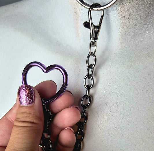 Guinzaglio con cuore viola