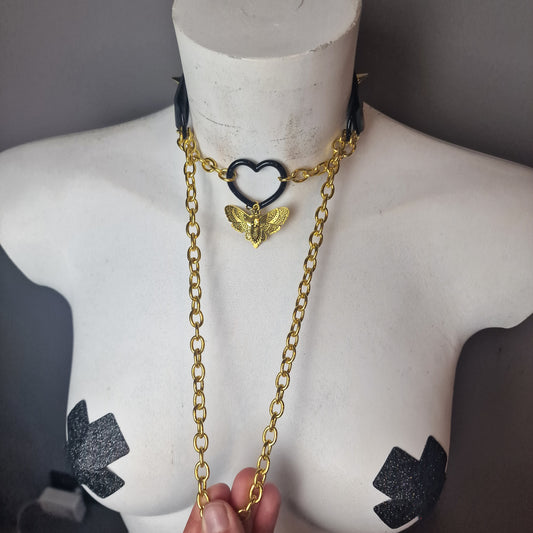 Chocker a strozzo con catena oro